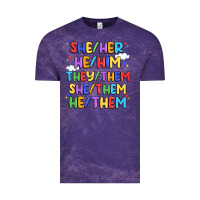 Cloud Purple pride pronouns Vintage Tee - Artiststas