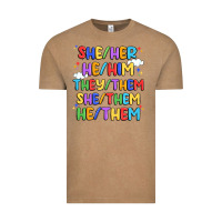 Vintage Coffee pride pronouns Vintage Tee - Artiststas