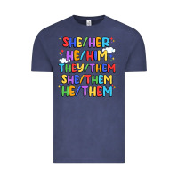 Vintage Denim pride pronouns Vintage Tee - Artiststas