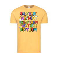 Vintage Mustard pride pronouns Vintage Tee - Artiststas