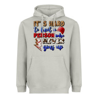 Moon Dust It's Hard To Beat A Person Who Never Gives Up Heavyweight Hoodie - BundleAndBundleShop