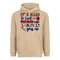Mushroom It's Hard To Beat A Person Who Never Gives Up Heavyweight Hoodie - BundleAndBundleShop