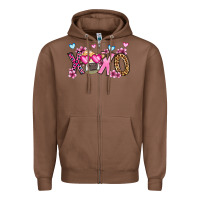 Chestnut xoxo cow valentine's day Zipper Hoodie - OliviaCreatesArt