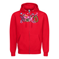 Red xoxo cow valentine's day Zipper Hoodie - OliviaCreatesArt