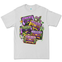Dove Grey mardi gras cassette tapes Premium Tee - MaliasSmallBusiness