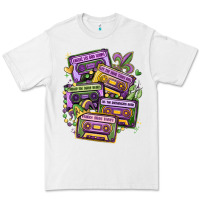 White mardi gras cassette tapes Premium Tee - MaliasSmallBusiness