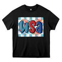 Black usa retro Heavy Core Tee - MaliasSmallBusiness