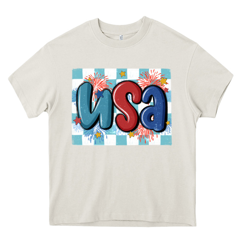 Usa Retro Heavy Core Tee by MaliasSmallBusiness | Teevron