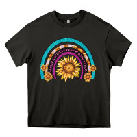 Asphalt rainbow sunflower Heavy Core Tee - AdoDesignShop
