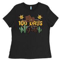 Black 100 days y'all Ladies Tee - MaliasSmallBusiness
