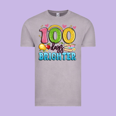 100 Days Brighter Vintage Tee Designed By Artiststas