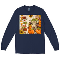 Navy fall hay there pumpkin Long Sleeve Tee - texasbilliewilder