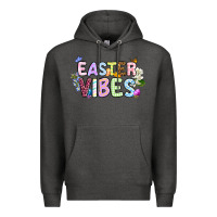 Charcoal Heather Easter vibes Premium Hoodie - OliviaCreatesArt
