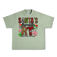 Oil Green santa's favorite rt respiratory therapist Urban Heavy Tee - Jasminsmagicworld