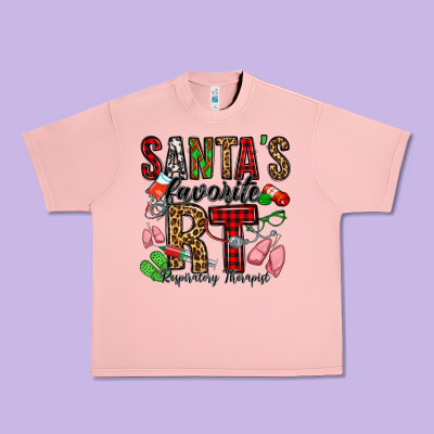 Santa's Favorite Rt Respiratory Therapist Urban Heavy Tee Designed By Jasminsmagicworld