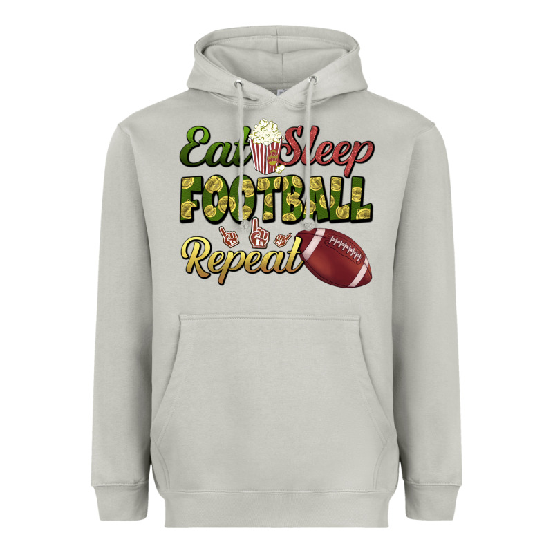Eat Sleep Football Repeat Heavyweight Hoodie by BundleAndBundleShop | Teevron