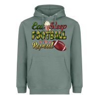 Sage eat sleep football repeat Heavyweight Hoodie - BundleAndBundleShop