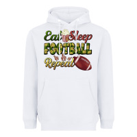 White eat sleep football repeat Heavyweight Hoodie - BundleAndBundleShop