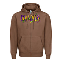 Chestnut mama mardi gras Zipper Hoodie - OliviaCreatesArt