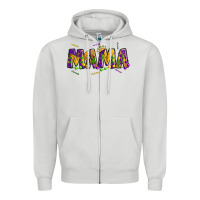 Dove Grey mama mardi gras Zipper Hoodie - OliviaCreatesArt