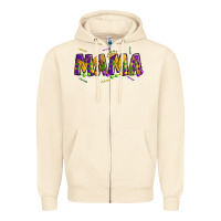 Sandshell mama mardi gras Zipper Hoodie - OliviaCreatesArt