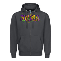 Smoke mama mardi gras Zipper Hoodie - OliviaCreatesArt