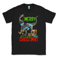 Black merry christmas velociraptor Classic Tee - LillyAllenDesigns