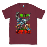 Burgundy merry christmas velociraptor Classic Tee - LillyAllenDesigns
