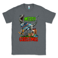 Charcoal Heather merry christmas velociraptor Classic Tee - LillyAllenDesigns