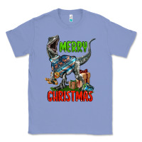 Colony Blue merry christmas velociraptor Classic Tee - LillyAllenDesigns