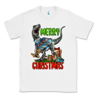 White merry christmas velociraptor Classic Tee - LillyAllenDesigns