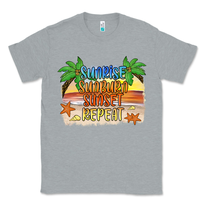 Sunrise Sunburn Sunset Repeat2 Classic Tee by JahusDesignShop | Teevron