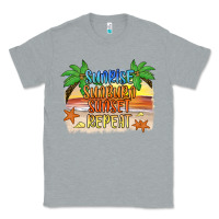 Heather Grey sunrise sunburn sunset repeat2 Classic Tee - JahusDesignShop