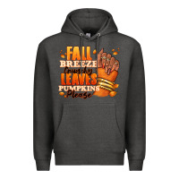 Charcoal Heather Fall breeze crunchy leaves pumpkins please Premium Hoodie - RanaPortraitStore