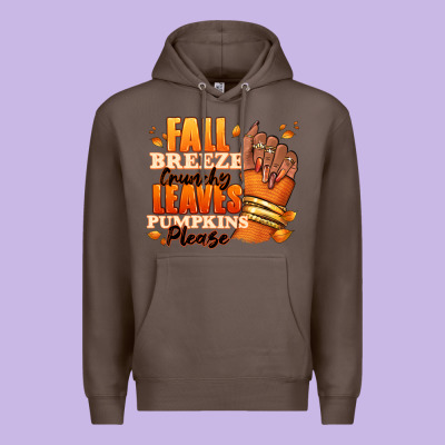 Fall Breeze Crunchy Leaves Pumpkins Please Premium Hoodie Designed By Ranaportraitstore