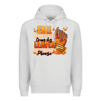 Dove Grey Fall breeze crunchy leaves pumpkins please Premium Hoodie - RanaPortraitStore