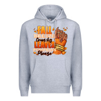 Heather Grey Fall breeze crunchy leaves pumpkins please Premium Hoodie - RanaPortraitStore