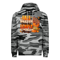 Slate Camo Fall breeze crunchy leaves pumpkins please Premium Hoodie - RanaPortraitStore