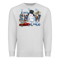 Dove Grey I am Snow Cute Premium Sweatshirt - FaDigitalArtStudio