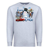 Heather Grey I am Snow Cute Premium Sweatshirt - FaDigitalArtStudio