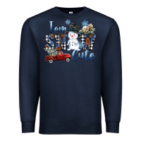 Navy I am Snow Cute Premium Sweatshirt - FaDigitalArtStudio