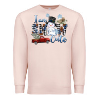 Pale Pink I am Snow Cute Premium Sweatshirt - FaDigitalArtStudio