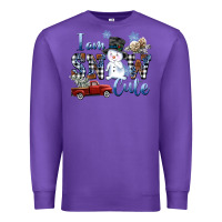 Purple I am Snow Cute Premium Sweatshirt - FaDigitalArtStudio