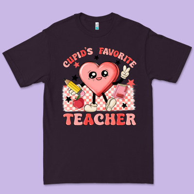 Cupid's Favorite Teacher Premium Tee Designed By Maliassmallbusiness
