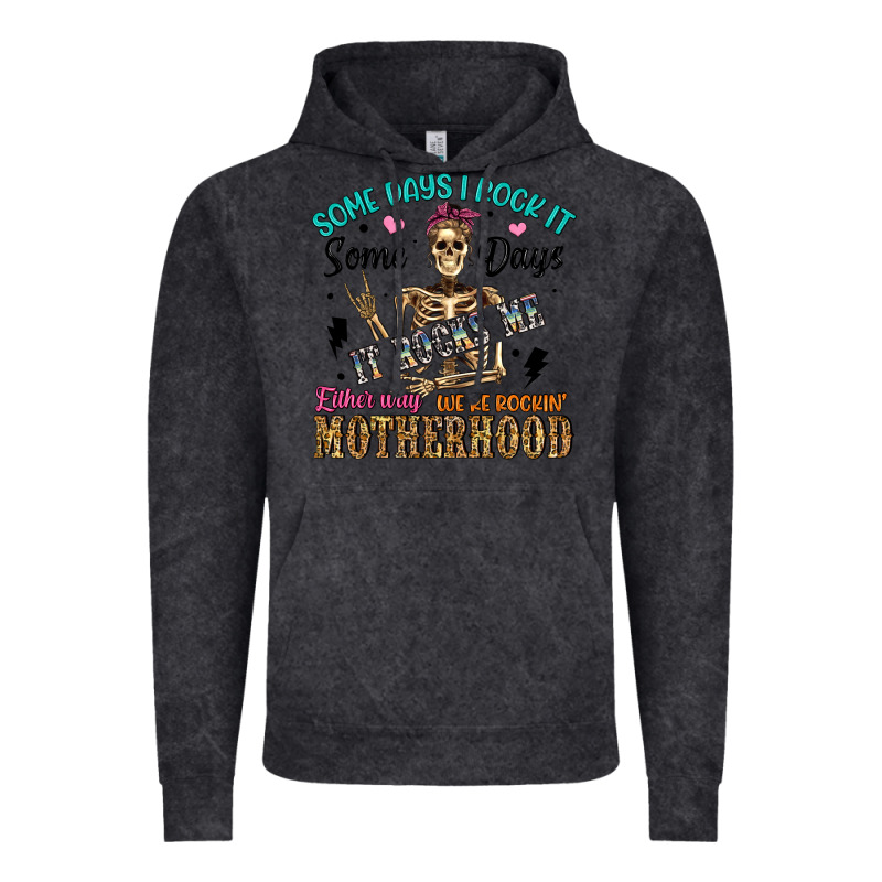 Some Days I Rock It Some Days It Rocks Me Either W Vintage Hoodie by Artiststas | Teevron