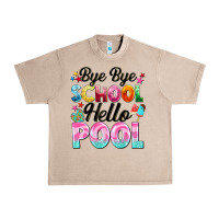 French Oak bye bye school hello pool Urban Heavy Tee - BarkalooDesign