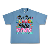 Pebble Blue bye bye school hello pool Urban Heavy Tee - BarkalooDesign