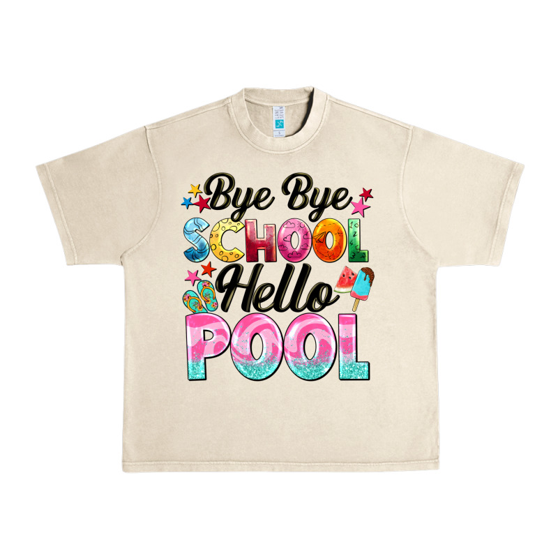 Bye Bye School Hello Pool Urban Heavy Tee by BarkalooDesign | Teevron
