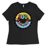 Black 100 days of school Ladies Tee - MaliasSmallBusiness