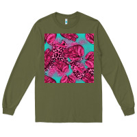 Army Green breast cancer seamless pattern Long Sleeve Tee - texasbilliewilder